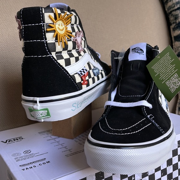 Vans Skate Sk8- Hi Skateistan Popcush  Checkerboard MEN`S - Picture 10 of 16